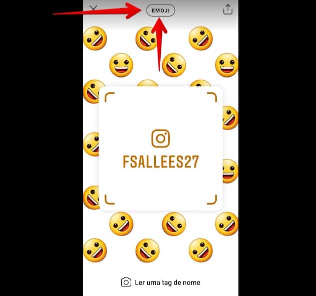 tag de nome no instagram trocaremoji