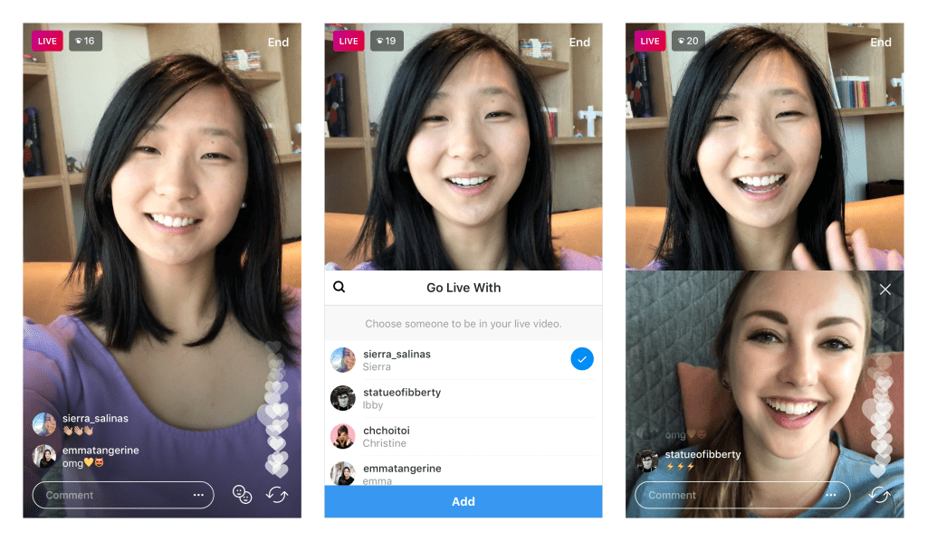 Como fazer live do Instagram em dupla